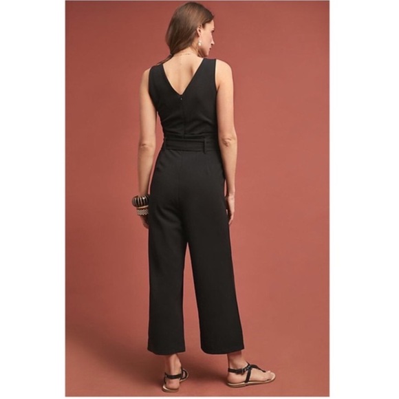 Anthropologie Black Cathy Structured Jumpsuit ~ size XS - Picture 3 of 10